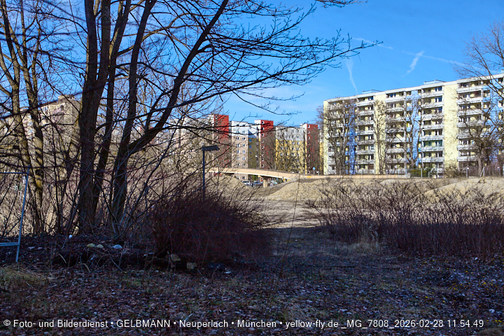 28.02.2026 - verschwundenes BIOTOP auf der Baustelle Quiddezentrum in Neuperlach