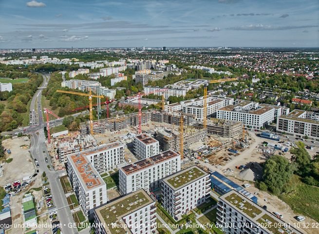 01.09.2026 - Luftbilder vom Alexisquartier und BayernHeim in Neuperlach