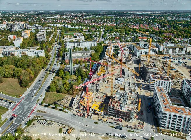 01.09.2026 - Luftbilder vom Alexisquartier und BayernHeim in Neuperlach