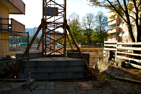 23.10.2019 - Ein Kran für den Oskar-Maria-Graf-Ring 23.10.2019 - Ein Kran für den Oskar-Maria-Graf-Ring