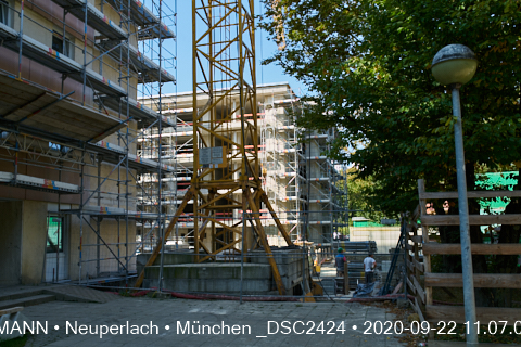 22.09.2020 - Aufstockungsbaustelle Oskar-Maria-Graf-Ring in Neuperlach