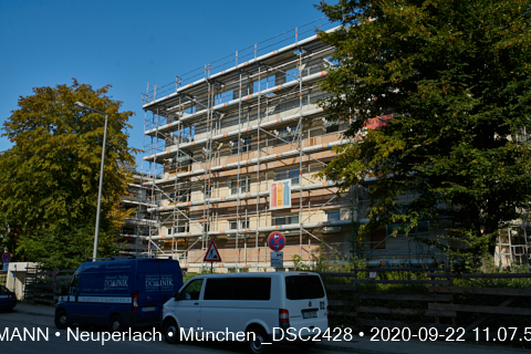 22.09.2020 - Aufstockungsbaustelle Oskar-Maria-Graf-Ring in Neuperlach